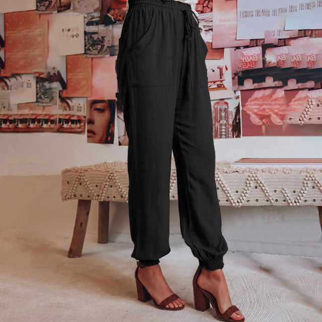 Leena - Tapered Drawstring Trousers