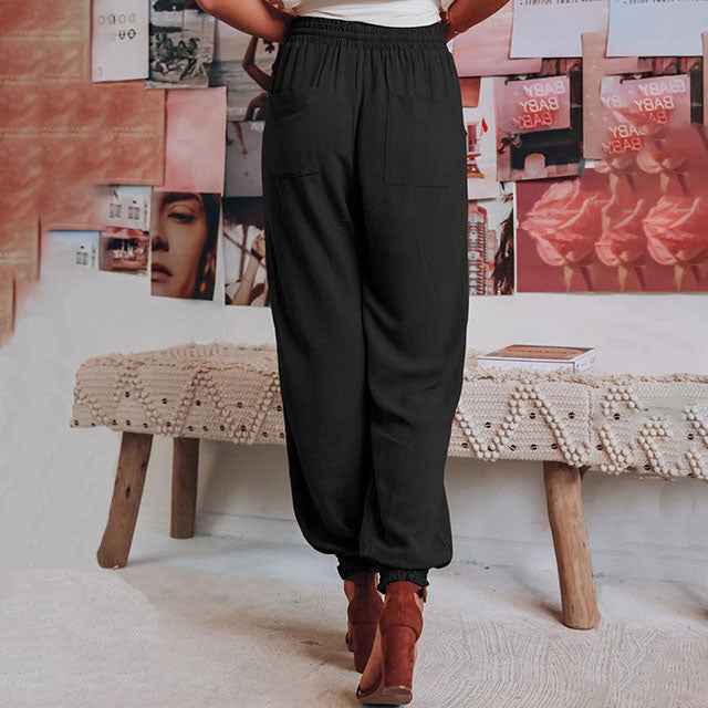 Leena - Tapered Drawstring Trousers