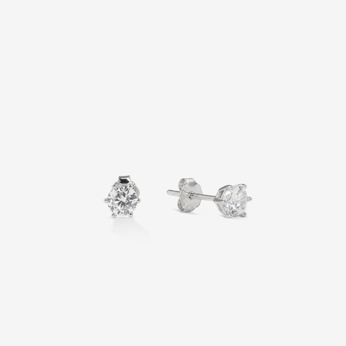 Lempi | Silver Zirconia Studs, 4 mm