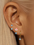 Lena | Gold-Plated Delicate Earrings with Shine