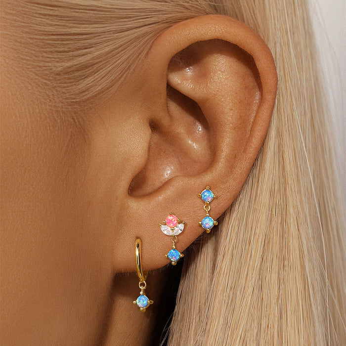 Lena | Gold-Plated Delicate Earrings with Shine