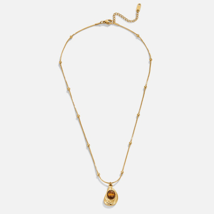 Leonie | Gold-Plated Chain Pendant with Round