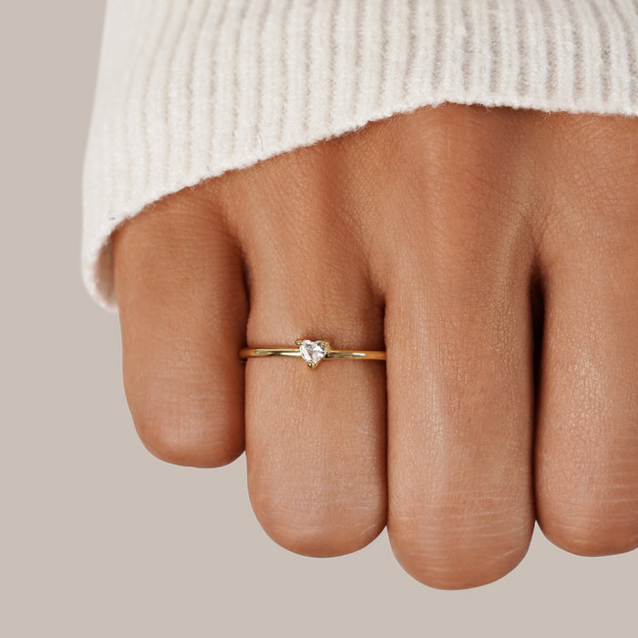 Leonie | Gold-Plated Simple Ring with Smooth Surface