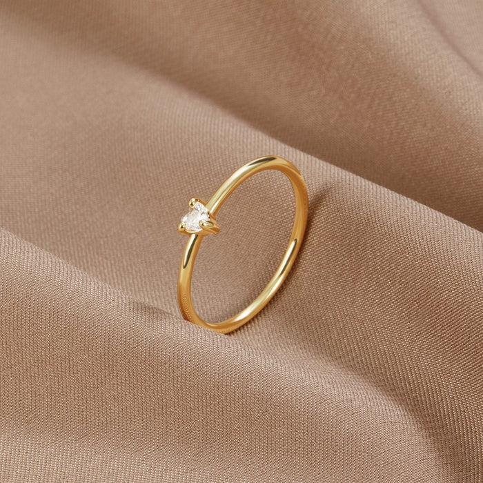 Leonie | Gold-Plated Simple Ring with Smooth Surface
