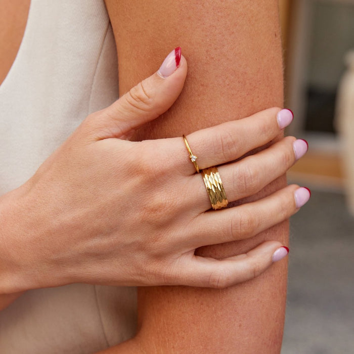 Leonie | Gold-Plated Simple Ring with Smooth Surface