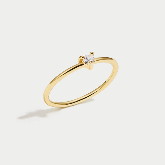 Leonie | Gold-Plated Simple Ring with Smooth Surface