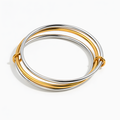 Leonor | Triple Hoop Gold Silver Bracelet