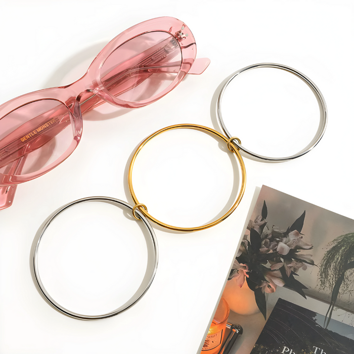 Leonor | Triple Hoop Gold Silver Bracelet