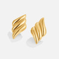 Leonora | Gold-Plated Earrings with Wave Structure