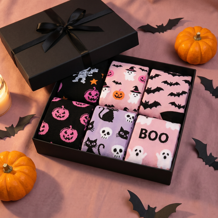 Lepakko socks gift box with Halloween socks