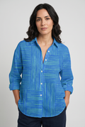 Light | Striped Blue Modern Blouse