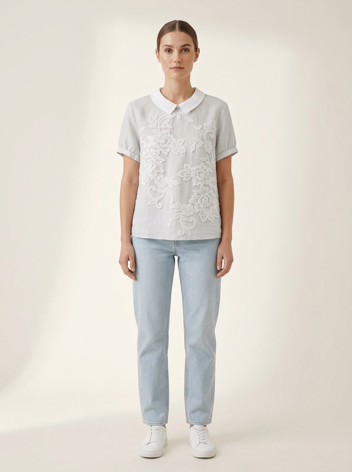 Lily Blouse with Neckline - editorial hero