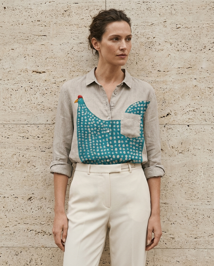 Celine | Linen Elegant Summer Blouse