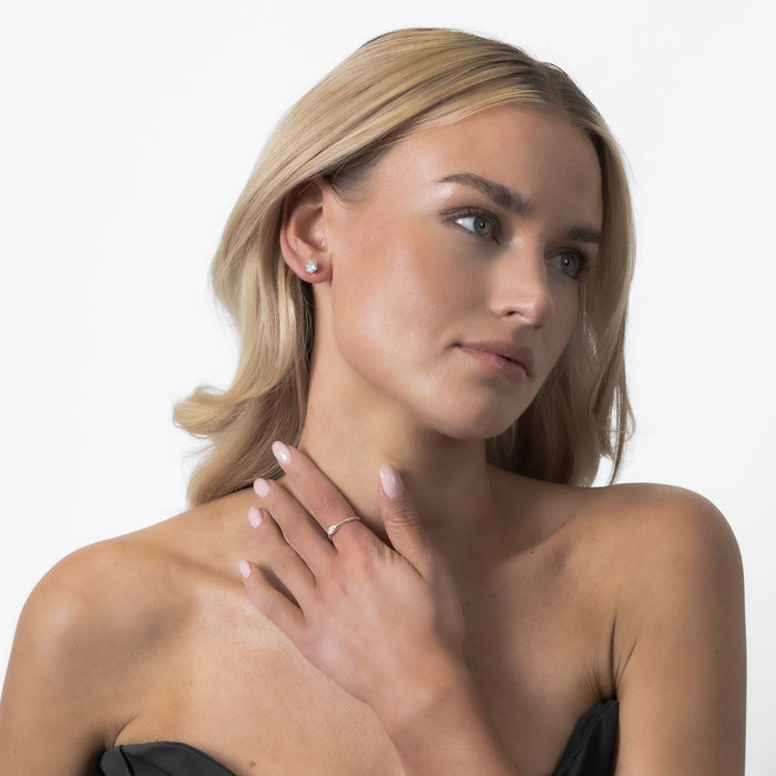 Linnea | Silver Zirconia Studs, 6 mm