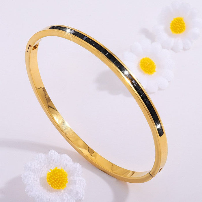 Liora | Gold-Plated Black Bellanotte Bracelet