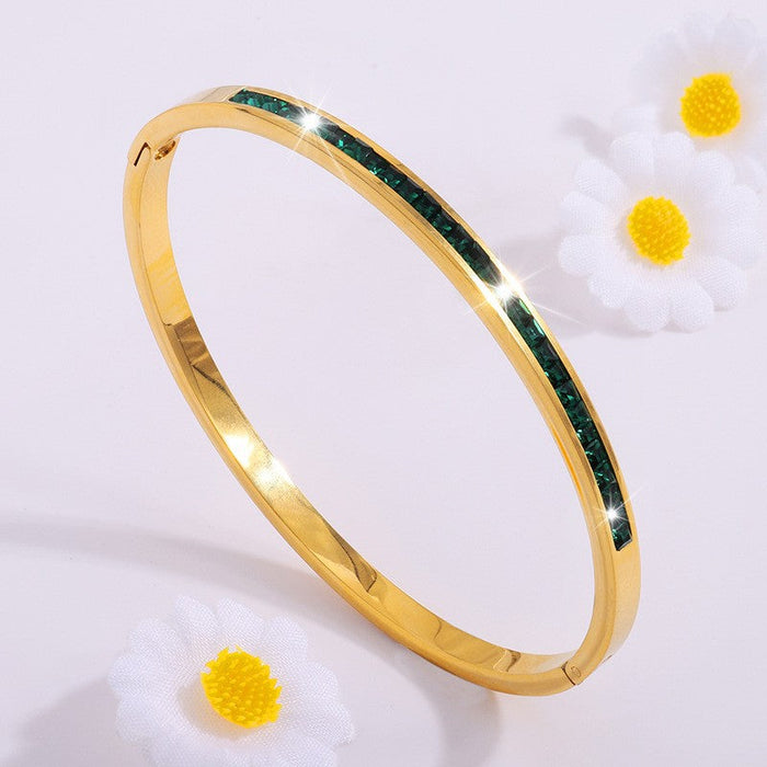 Liora | Gold-Plated Green Bellanotte Bracelet