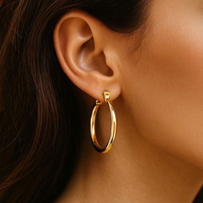 Lívia | Gold-Plated Large Earrings