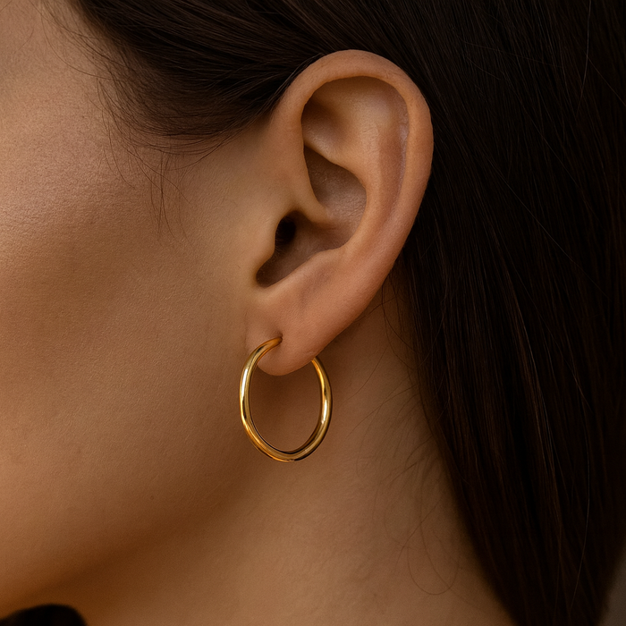 Lívia | Gold-Plated Large Earrings