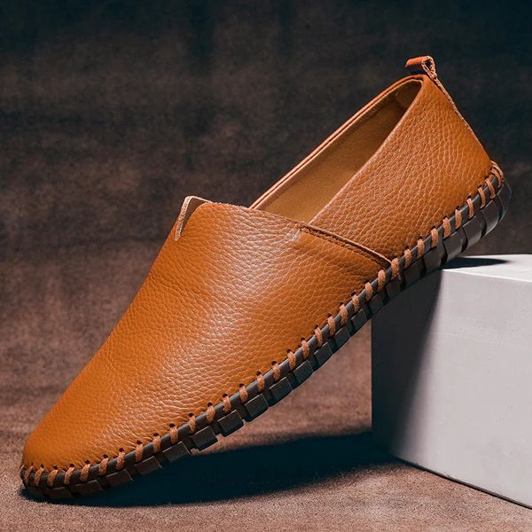 Loafers Leather Stitched Handheld