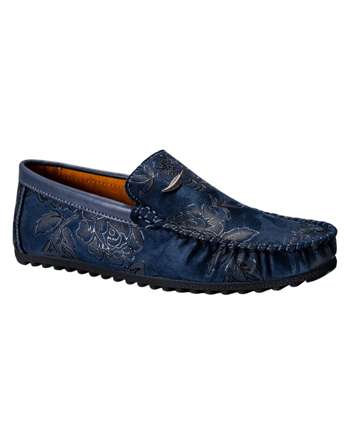 Loafers Leather with Floral Print