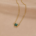 Loretta | Necklace with Emerald Stone