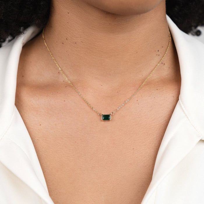 Loretta | Necklace with Emerald Stone