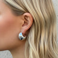 Lotta | Silver Chunky Moon Earrings