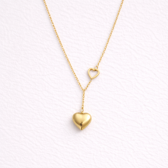 Lucía | Gold-Plated Double Elegant Heart Necklace