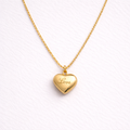 Lucía | Gold-Tone Engraved Heart “love” Necklace