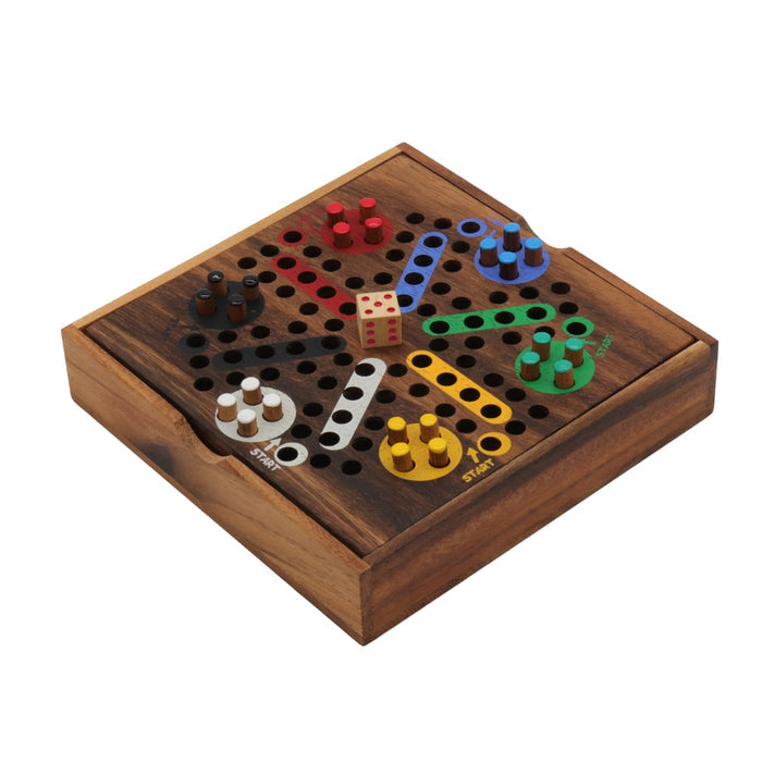 LUDO | 18 cm | Solid Wood | 6 Players