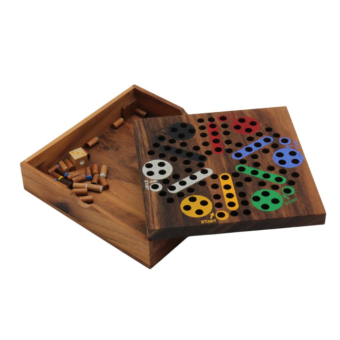 LUDO | 18 cm | Solid Wood | 6 Players