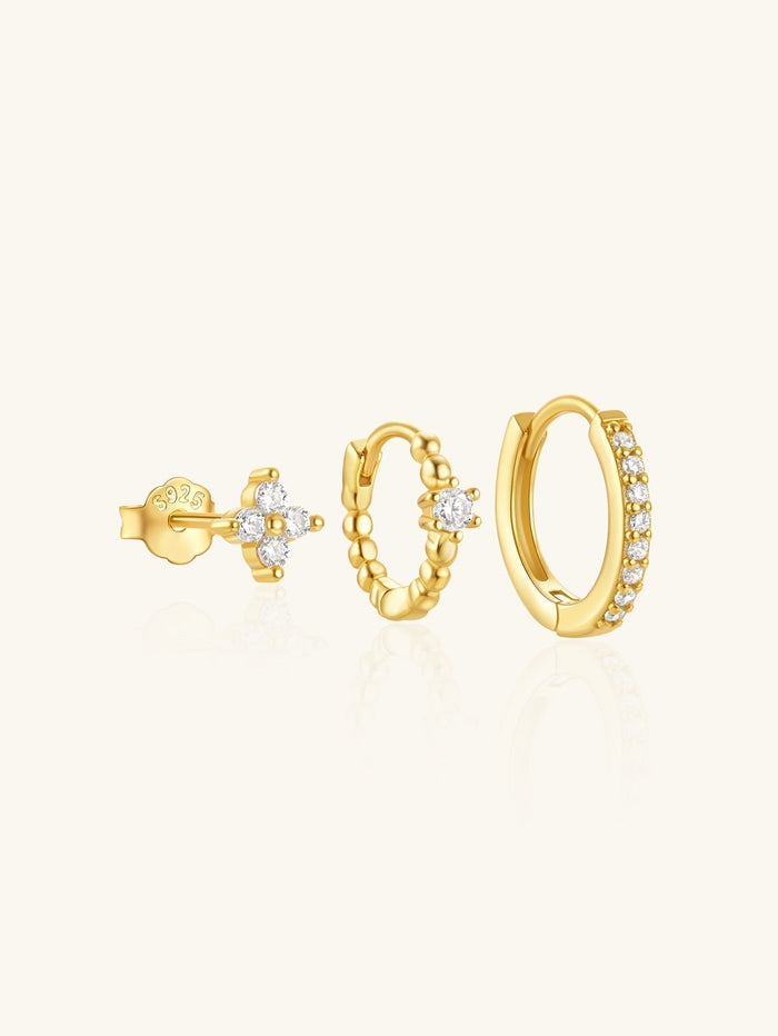 Luisa | Gold-Plated Earrings with Feminine Structure