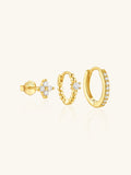 Luisa | Gold-Plated Earrings with Feminine Structure