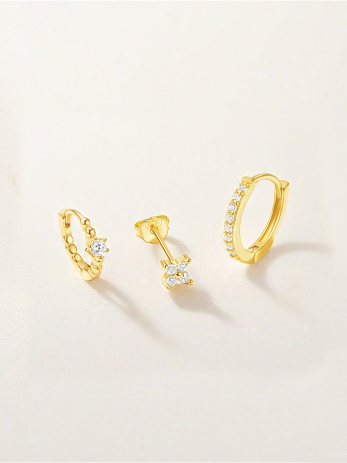 Luisa | Gold-Plated Earrings with Feminine Structure