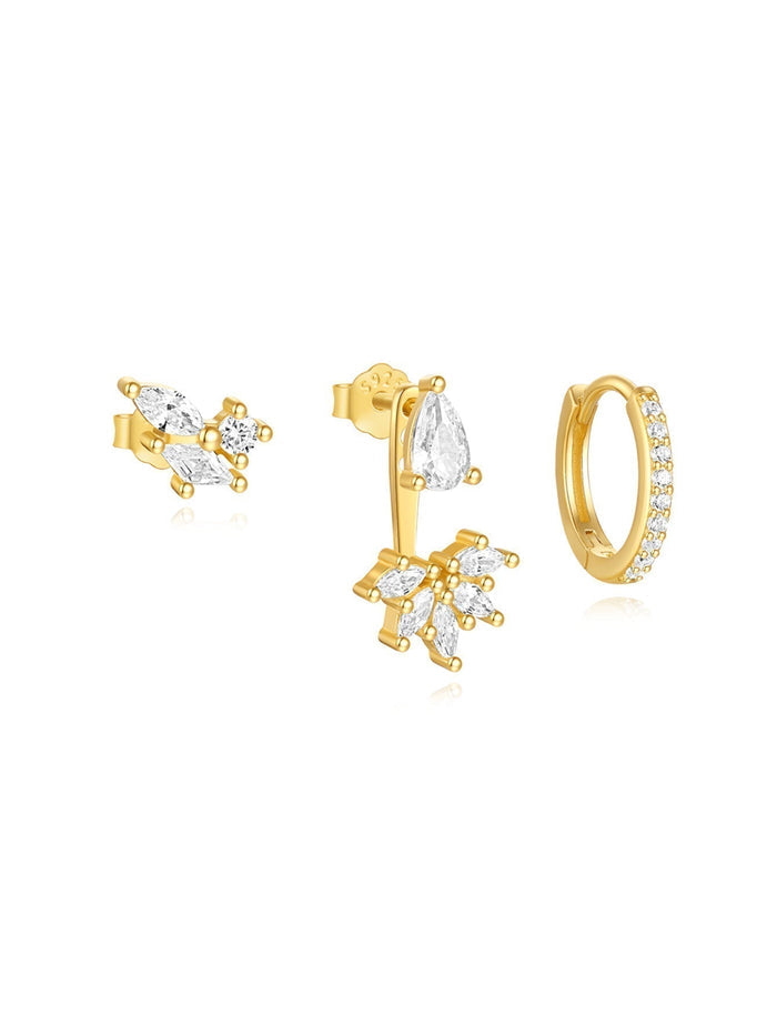 Magda | Gold-Plated Delicate Earrings with Soft Shine