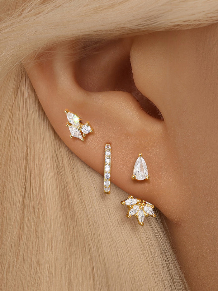 Magda | Gold-Plated Delicate Earrings with Soft Shine
