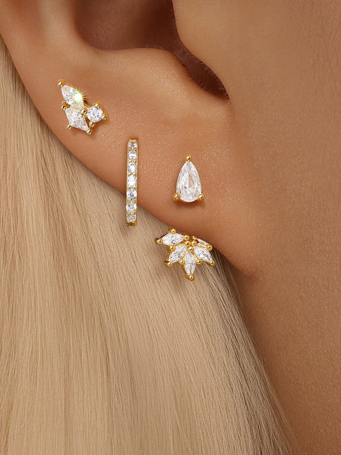 Magda | Gold-Plated Delicate Earrings with Soft Shine