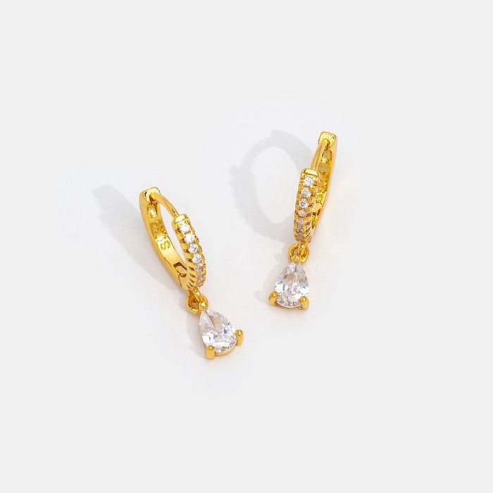Magdalena | Silver Earrings with Hoop Open