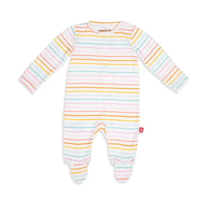 Magnetic Me - Candy Stripe Modal Footie