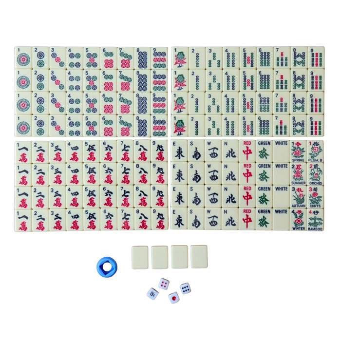 Mahjong tile set arranged neatly showcasing Mahjong tile set contents