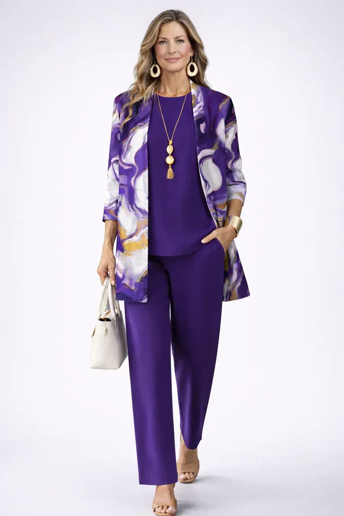 Margot | Violet Floral Three-Piece Set