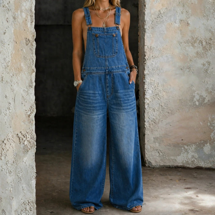 Mari - Denim Jumpsuit with Elasticated Waist
