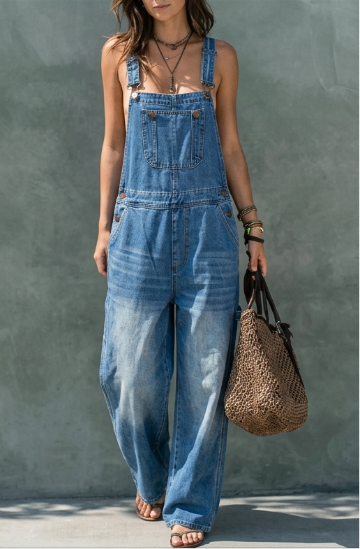 Mari - Denim Jumpsuit with Elasticated Waist