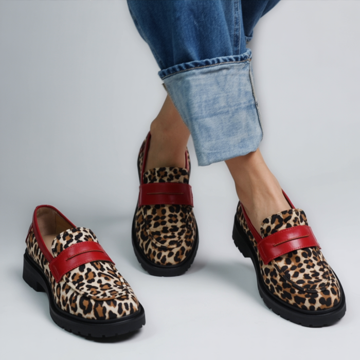 Mariana | Loafers Leopard Print Suede Synthetic