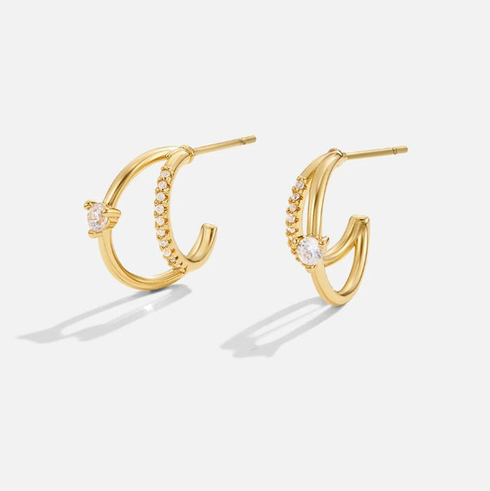 Mariana | Silver Narrow Silhouette Earrings