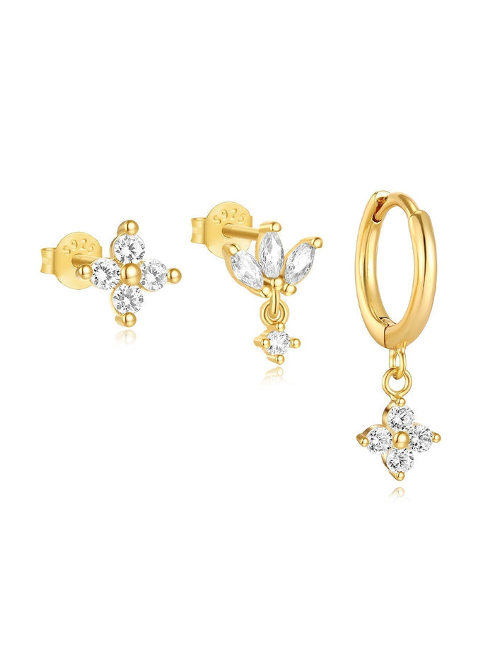 Marina | Gold-Plated Delicate Earrings with Subtle Movement