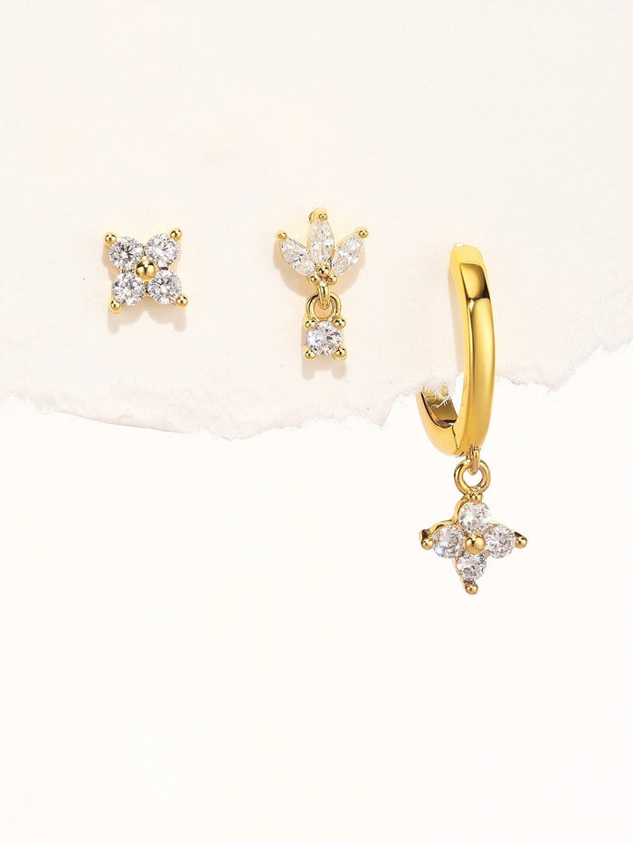 Marina | Gold-Plated Delicate Earrings with Subtle Movement