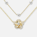 Marina | Gold-Plated Paul-marie Necklace with Pearls Edge