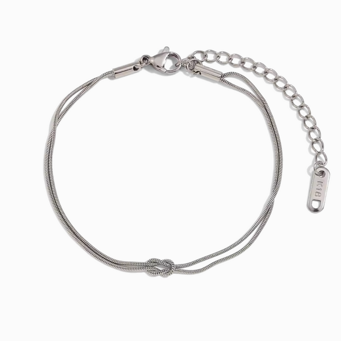 Marina | Silver Eternal Knot Bracelet – Mom & Daughter