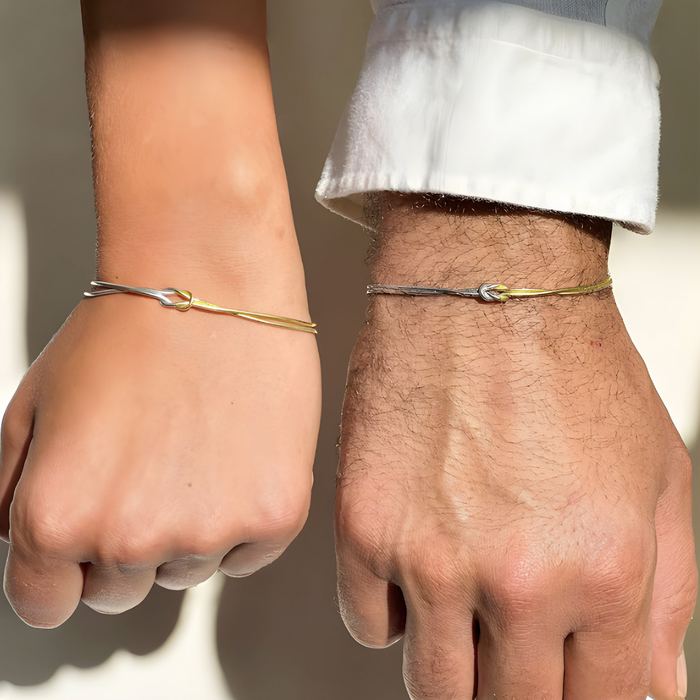 Marina | Silver Eternal Knot Bracelet – Mom & Daughter